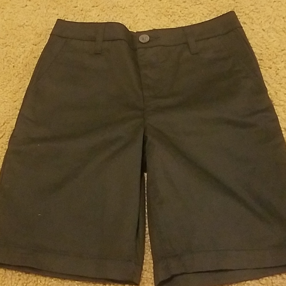 Boys 27 black chino shorts